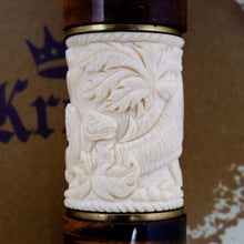 Load image into Gallery viewer, Close up to the ivory dinosaur carving