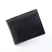 Load image into Gallery viewer, Front view of the black wallet.