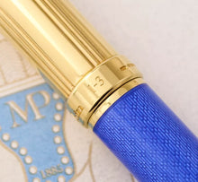Load image into Gallery viewer, A close-up of the gold-vermeil cap ring shows the pen's edition engraving: '1-3'. This number indicates it is the first of only three made.