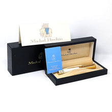Load image into Gallery viewer, The fountain pen with the presentation box, outer box, and certificates.