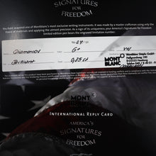 Load image into Gallery viewer, Montblanc US Signatures For Freedom John Adams Lim. Ed. White Gold Fountain Pen