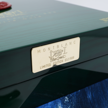 Load image into Gallery viewer, Close up to the engraved golden tag on the presentation box with Montblanc, Peter I the Great, Limited Edition 652 of 888