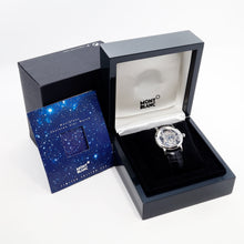 Load image into Gallery viewer, The watch is placed in its presentation box, and is shown with the included document, and the outer box.