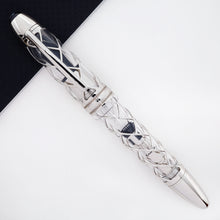 Load image into Gallery viewer, Front view of the platinum plated fountain pen.