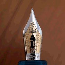 Load image into Gallery viewer, Montegrappa Limited Edition Luxor Blue Nile Silver Fountain Pen Nib