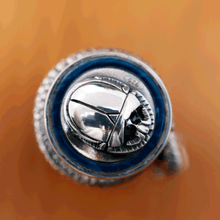 Load image into Gallery viewer, Montegrappa Limited Edition Luxor Blue Nile Silver Fountain Pen Top Bettle