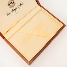 Load image into Gallery viewer, View of the presentation box's area where the pen rests. It has some slight yellow coloration, likely due to the age of the pen.