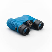 Load image into Gallery viewer, Angled front view of the blue binoculars on a white background.