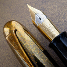 Load image into Gallery viewer, Close Up to the clip and Nib work on the Namiki Emperor Rabbit on Moonlight Fountain pen.
