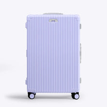 Load image into Gallery viewer, Front panel view of the lavender suitcase