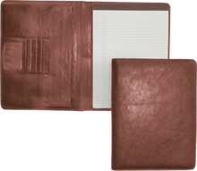 Load image into Gallery viewer, Interior and closed view of the brandy writing pad.