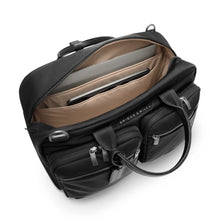 Load image into Gallery viewer, Briggs & Riley Rhapsody Multi-Pocket Cabin Bag shown in Black
Front Angled View, main compartment with dedicated space for your laptop and tablet. and ample room to pack your overnight essentials.
Dimensions: 10.5 x 16.75 x 8.75 in / 26.7 x 42.5 x 22.2 cm