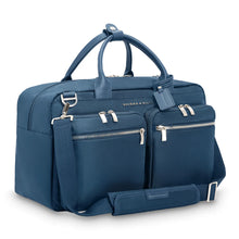 Load image into Gallery viewer, Briggs & Riley Rhapsody Multi-Pocket Cabin Bag shown in Navy
Front Angled View, shown with shoulder strap
Dimensions: 10.5 x 16.75 x 8.75 in / 26.7 x 42.5 x 22.2 cm