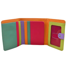 Load image into Gallery viewer, Color Block Tri-fold Mini Wallet