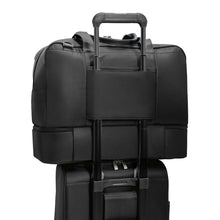 Load image into Gallery viewer, Briggs & Riley Rhapsody Weekender Tote - Shown in Black
Back Panel Attachment Feature allows this bag to ride along the telescoping handles of a carry-on trolley bag
Dimensions:  15 x 19 x 9.8 in / 38.1 x 48.3 x 24.9 cm
