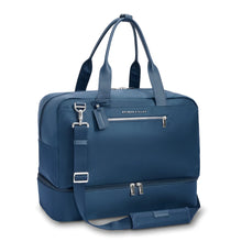 Load image into Gallery viewer, Briggs & Riley Rhapsody Weekender Tote - Shown in Navy
Image of Front Angled view with matching shoulder strap
Dimensions:15 x 19 x 9.8 in / 38.1 x 48.3 x 24.9 cm