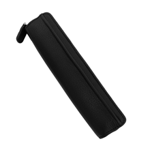 Load image into Gallery viewer, Bella Soft Black Leather Zippered Single Pen Case