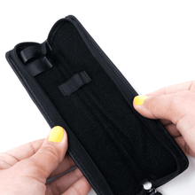 Load image into Gallery viewer, Bella Soft Black Leather Zippered Single Pen Case