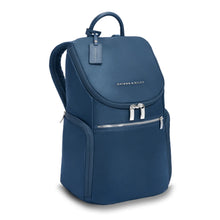 Load image into Gallery viewer, Briggs & Riley Rhapsody U-Zip Backpack in Navy
Front Angled View of Backpack
Dimensions: 15 x 10 x 7 in / 38.1 x 25.4 x 17.8 cm