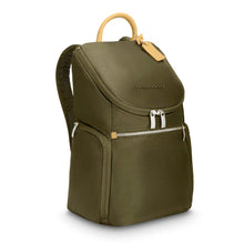 Load image into Gallery viewer, Briggs & Riley Rhapsody U-Zip Backpack in Olive
Front Angled View of Backpack
Dimensions: 15 x 10 x 7 in / 38.1 x 25.4 x 17.8 cm