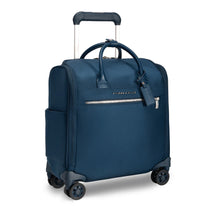 Load image into Gallery viewer, Briggs & Riley Rhapsody Wheeled Cabin Bag - Shown in Navy
Image of Angled Front View
Dimensions: 16 x 14 x 8.5 in / 40.6 x 35.6 x 21.6 cm (includes wheels and handle)