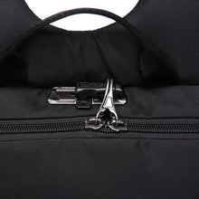 Load image into Gallery viewer, Close up to the anti-theft zipper on the top panel.