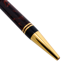 Load image into Gallery viewer, Parker Duofold Marbled Maroon with Gold Trim Ballpoint Pen