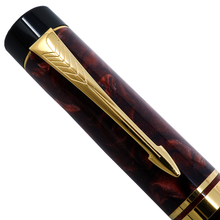 Load image into Gallery viewer, Parker Duofold Centennial Push-Cap Ballpoint Pen Marbled Maroon