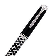 Load image into Gallery viewer, Black pen with braided design on a white background
