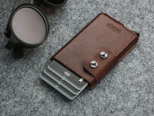 Load image into Gallery viewer, Angled front view with six credit cards peeking from the top.