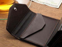Load image into Gallery viewer, Interior view of the brown wallet.