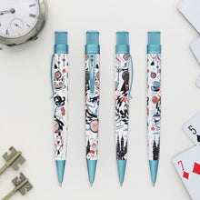 Load image into Gallery viewer, Front, back, and side views of the Retro 51 Alice in Wonderland pen.