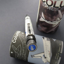 Load image into Gallery viewer, Angled top disk view of the Columbia space shuttle.