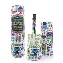 Load image into Gallery viewer, Front view of the Retro 51 Creepy Scrawlers pen arranged with the matching gift tubes on a white background.