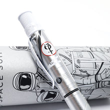 Load image into Gallery viewer, Close up to the Mercury 7 logo printed on the pen barrel.