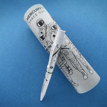Load image into Gallery viewer, The Retro 51 Mercury 7 Rollerball Pen leaning on the gift tube.
