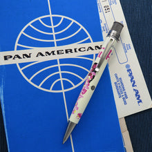 Load image into Gallery viewer, Front view of the pen laying on a Pan American World Airways Ticket.