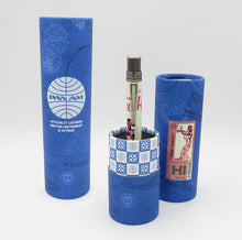 Load image into Gallery viewer, The pen arranged with two poster gift tubes on a white background.