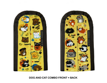 Load image into Gallery viewer, Dog and Cat Combo Double Pen Sleeve  with Yellow Background (Front and Back)
