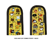 Load image into Gallery viewer, Dog and Cat Combo Double Pen Sleeve with Yellow Background (Front and Back)