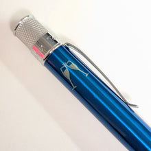 Load image into Gallery viewer, Retro 51 in Peacock Blue with chrome accents, with two engraved champagne classes on a light background.