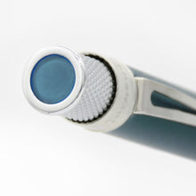 Load image into Gallery viewer, Close up to the top disk of the Dusk pen. It is a matching blue color.