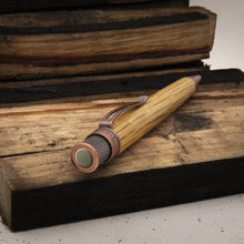 Load image into Gallery viewer, Angled view of the top of Bourbon barrel Pen.