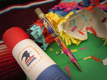 Load image into Gallery viewer, Rollerball Pen with Broken Piñata Background