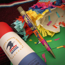 Load image into Gallery viewer, Rollerball Pen with Broken Piñata Background