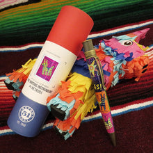 Load image into Gallery viewer, Presentation Tube and Rollerball Pen with Piñata and Zarape Background