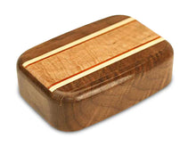 Load image into Gallery viewer, 3" Med Wide Walnut - Burl Maple Inlay Secret Box