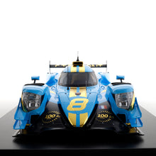 Load image into Gallery viewer, Front view of the blue racing car model.