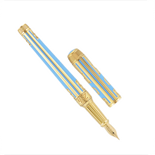 Load image into Gallery viewer, Front view of the fountain pen with the cap set next to it