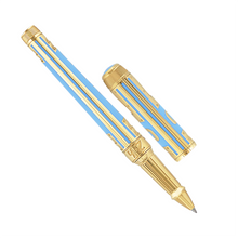 Load image into Gallery viewer, Front view of the rollerball pen with the cap next to it.